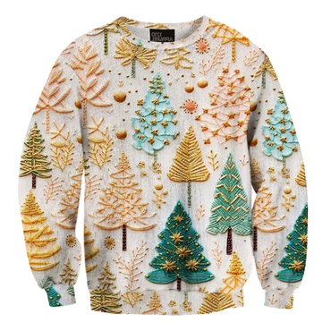 Unisex Christmas Tree Print Chic Ugly Christmas Sweater