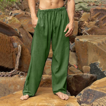 Men's Casual Cotton Linen Chic Holiday Trousers