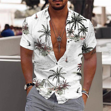 Men's Hawaii Coconut Casual Chic Beach Shirt