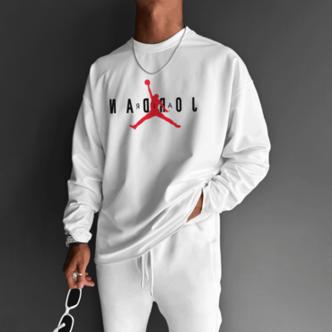 Unisex Jumpman Basketball Basic Chic Casual Long Sleeve T-shirt