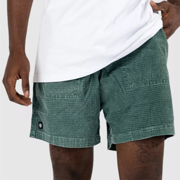 Men's Shorts Retro Corduroy Chic 5 Inch Shorts Surf Beach Shorts Daily Casual Green