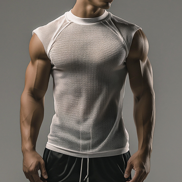 Men's Sheer Mesh Sleeveless Chic Tank Top