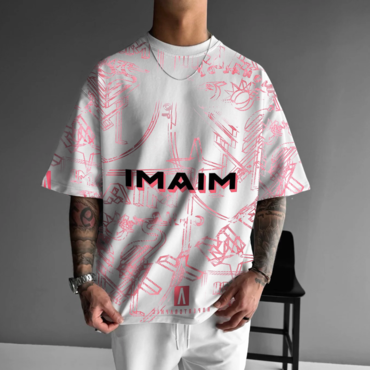 Inter Print Oversized Chic T-shirt