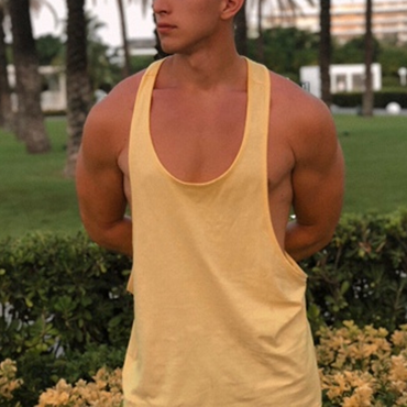 Men's Deep Collar Casual Chic Cotton Tank Top