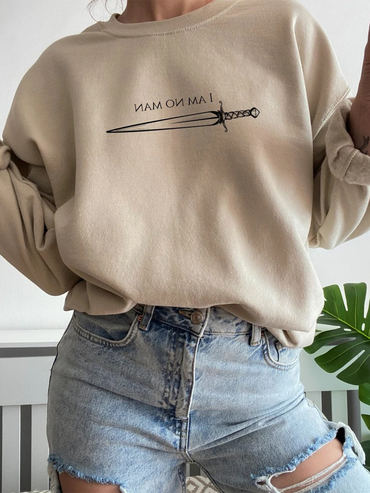 I Am No Man Chic Printed Sweatshirt