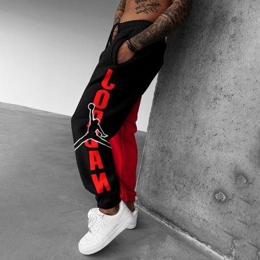 Fashionable Casual Basketball Print Chic Men's Sweatpants