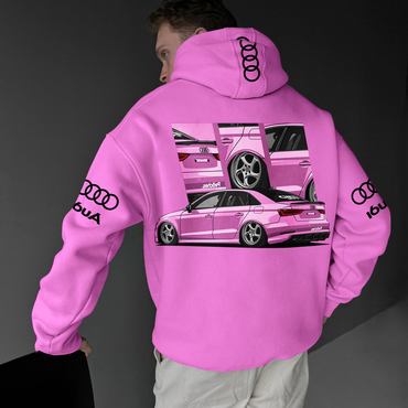 Oversize Sports Car Audi Print Chic Hoodie