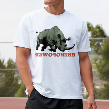 Rhinopower-men's Casual T-shirt Chic