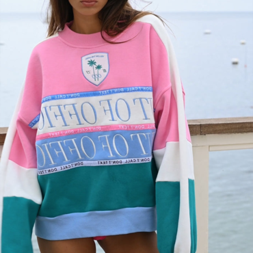 Varsity Wellness Oversized Chic Sweatshirt