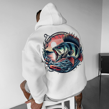 Oversized Unisex Printed Hooded Chic Casual Sweatshirt