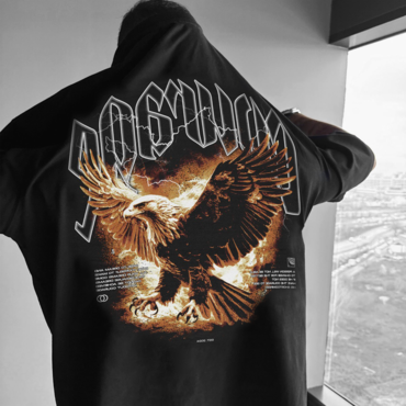 Oversized Eagle Graphic Men's Chic T-shirt