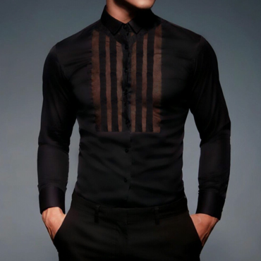 Men's Elegant And Sexy Chic Striped Patchwork Shirt