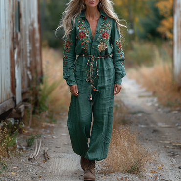 Vacation Retro Loose Chic Jumpsuit