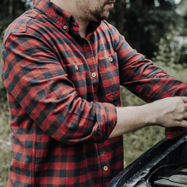 Men's Vintage Outdoor Camping Chic Plaid Shirt