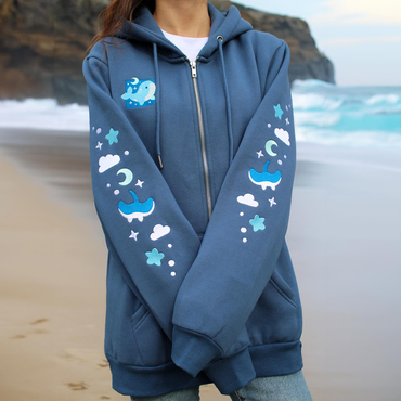 Women's Mountain Forest Embroidery Chic Gift Hoodie Jacket