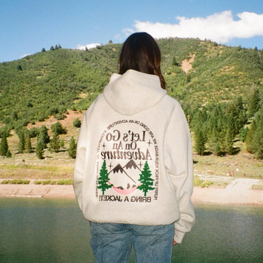 Women's Mountain Forest Embroidery Chic Gift Hoodie