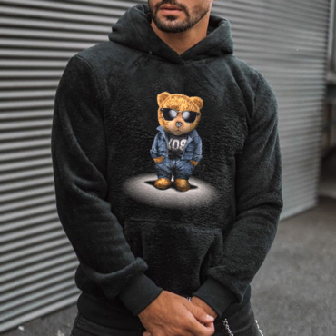 Men's Teddy Bear Lamb Chic Wool Casual Hoodie