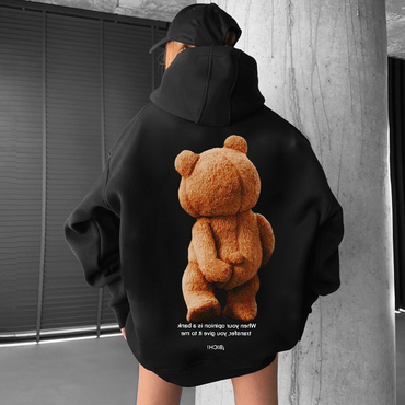 Oversize Teddy Bear Chic Hoodie