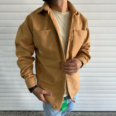 Men's Solid Color Fleece Chic Oversized Jacket