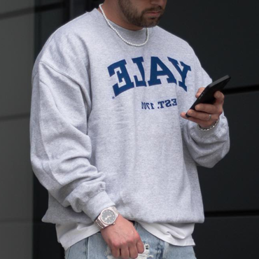 Street Style 'yale' Printed Chic Casual Men's Sweatshirt