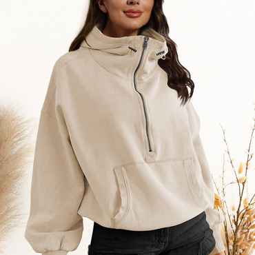 Hooded Sweatshirt Women's Trendy Chic Sports Hoodie Zipper Drawstring Long Sleeve Top Jacket