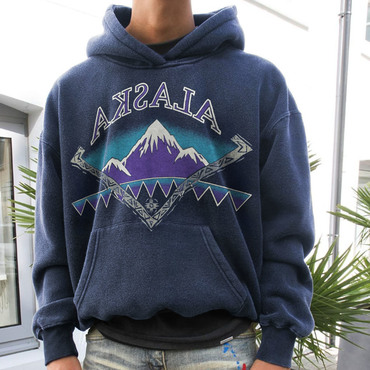 Retro Ethnic Alaska Mountain Chic Hoodie