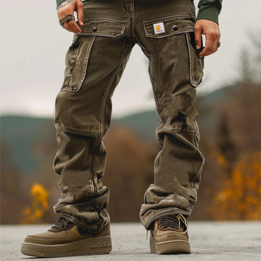 Men's Patchwork Outdoor Multi-pocket Chic Cargo Pants Trousers