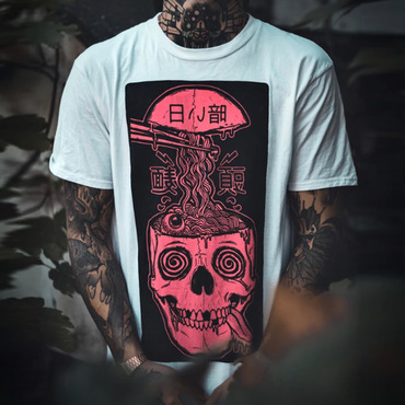 Casual Skull Print Chic T-shirt