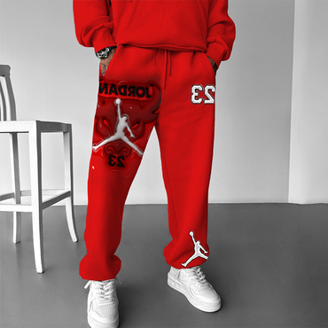 Men's Street Style Basketball Print Chic Sweatpants