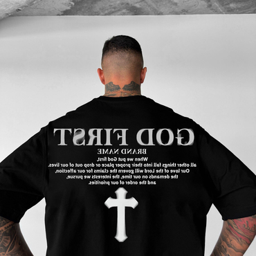 God First Printed Short Sleeve Chic T-shirt