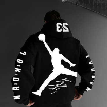 Oversized Street Style Basketball Print Chic Hoodie