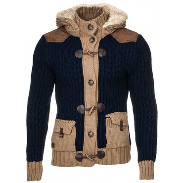 Men's Thermal Slim Hooded Chic Knit Cardigan