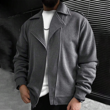 Men's Winter Loose Zip-front Chic Plush Casual Jacket