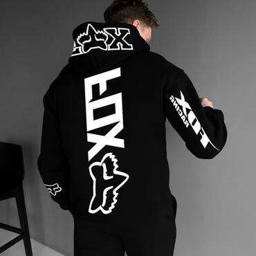 Oversize Racing Print Chic Hoodie