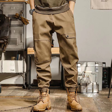 Men's Casual Retro American Chic Loose Straight Cargo Pants Harem Pants