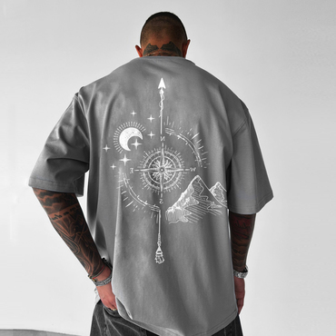 Oversize Sun Moon Stars Chic Tee