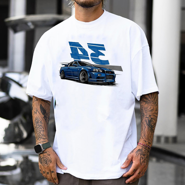 Casual Racing Digital Printed Chic T-shirt