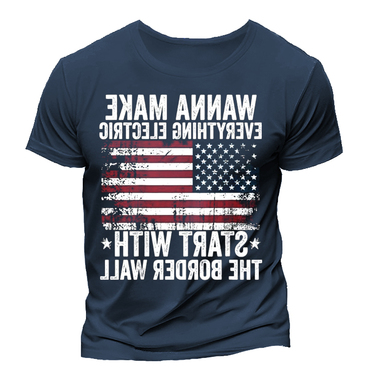 Men's Patriot Flag Printed Chic T-shirt