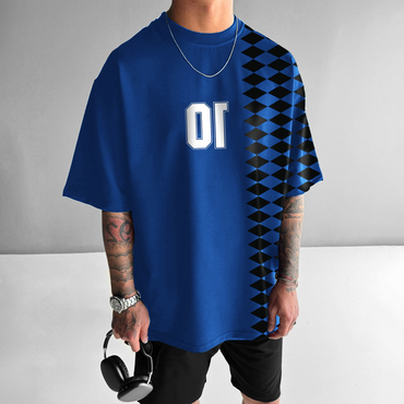 Men's Casual Numbered Printed Chic Loose T-shirt