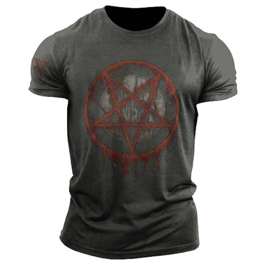 Mens Five-pointed Star Tactical Chic T-shirt