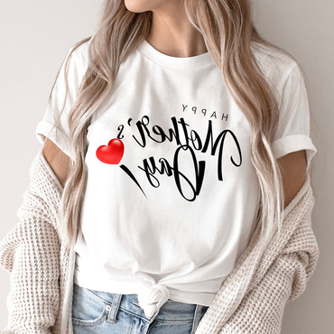 Mother's Day Printed Cotton Chic Casual T-shirt