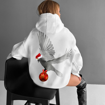 Oversize Christmas Dove Chic Hoodie