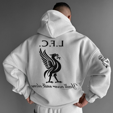 Oversized Men's Liverpool Print Chic Hoodie