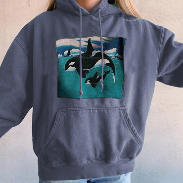 Summer Retro Surf Casual Chic Hoodie