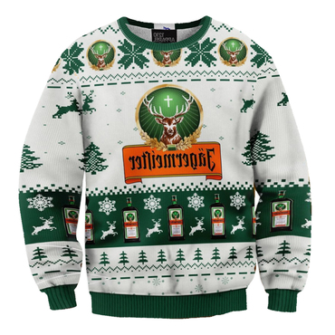 Unisex Jagermeister Negroni Print Chic Fun Christmas Sweater