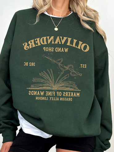 Ollivanders Wand Shop, Wizard Chic Book Shop Sweatshirt