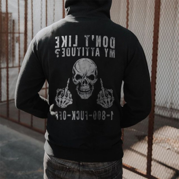 Don't Like My Attitude  Chic 1-800-fuck-off Casual Men's Hoodie