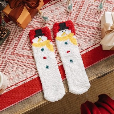 Unisex Christmas Cute Gift Chic Coral Fleece Non-slip Socks