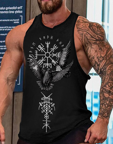 Herren-tanktop With Tribal-vogel-wikinger-ethno-grafik Chic