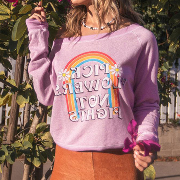 Pick Flowers Heather Chic Sweatshirt